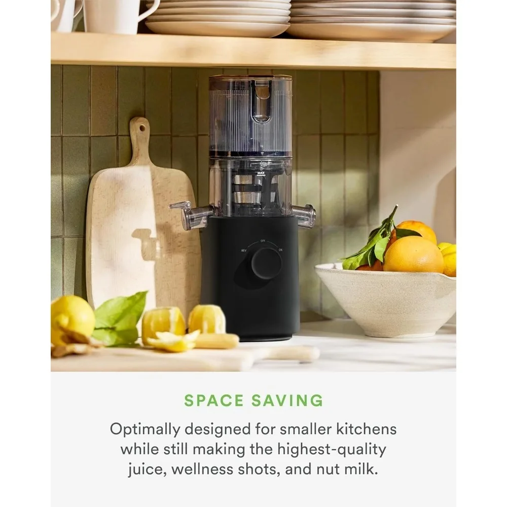 

Соковыжималка холодного отжима EasytoClean Black J3 Compact, автоматическая, для работы без помощи рук, портативная, безотходная, для использования на улице