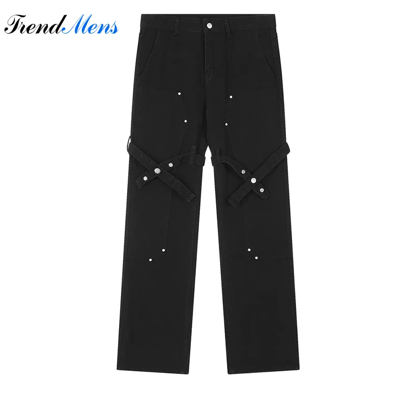 

Baggy Pants Mens Y2k Jeans for Men Straight-leg Pantalon Homme Hip Hop Streetwear Men's Clothing Casual Denim Trousers Berserk