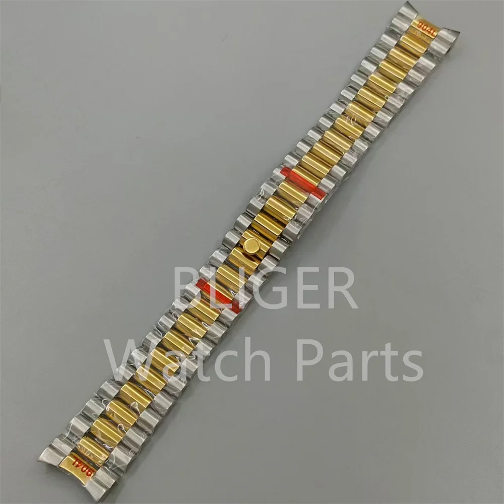 BLIGER 20 мм серебро золото розовое золото черный браслет из нержавеющей стали 904L складная пряжка подходит для корпуса 39/40 мм
