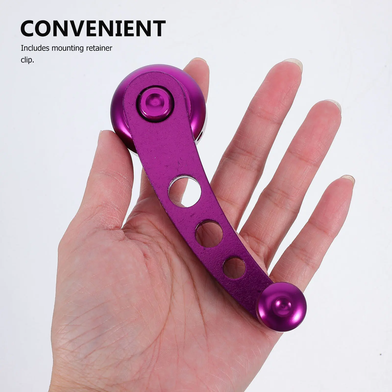 1Set Car Window Shake Handle Aluminum Universal Left Right Doors Crank Handles Replacement Car Winder Crank Rocker Includes