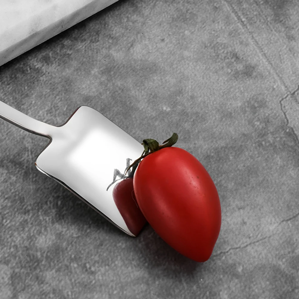 

2Pcs Stainless Steel Ice Cream Spoons Long Handle Antirust Reusable Modern Design for Home Bar Kitchen