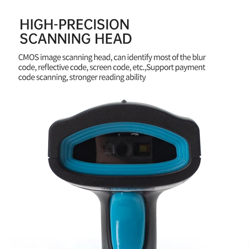 Imagem -04 - Universal Handheld Barcode Scanner 1d 2d Usb sem Fio Code Bar Reader para Courier Shipping Code Pdf417 dm 2.4g