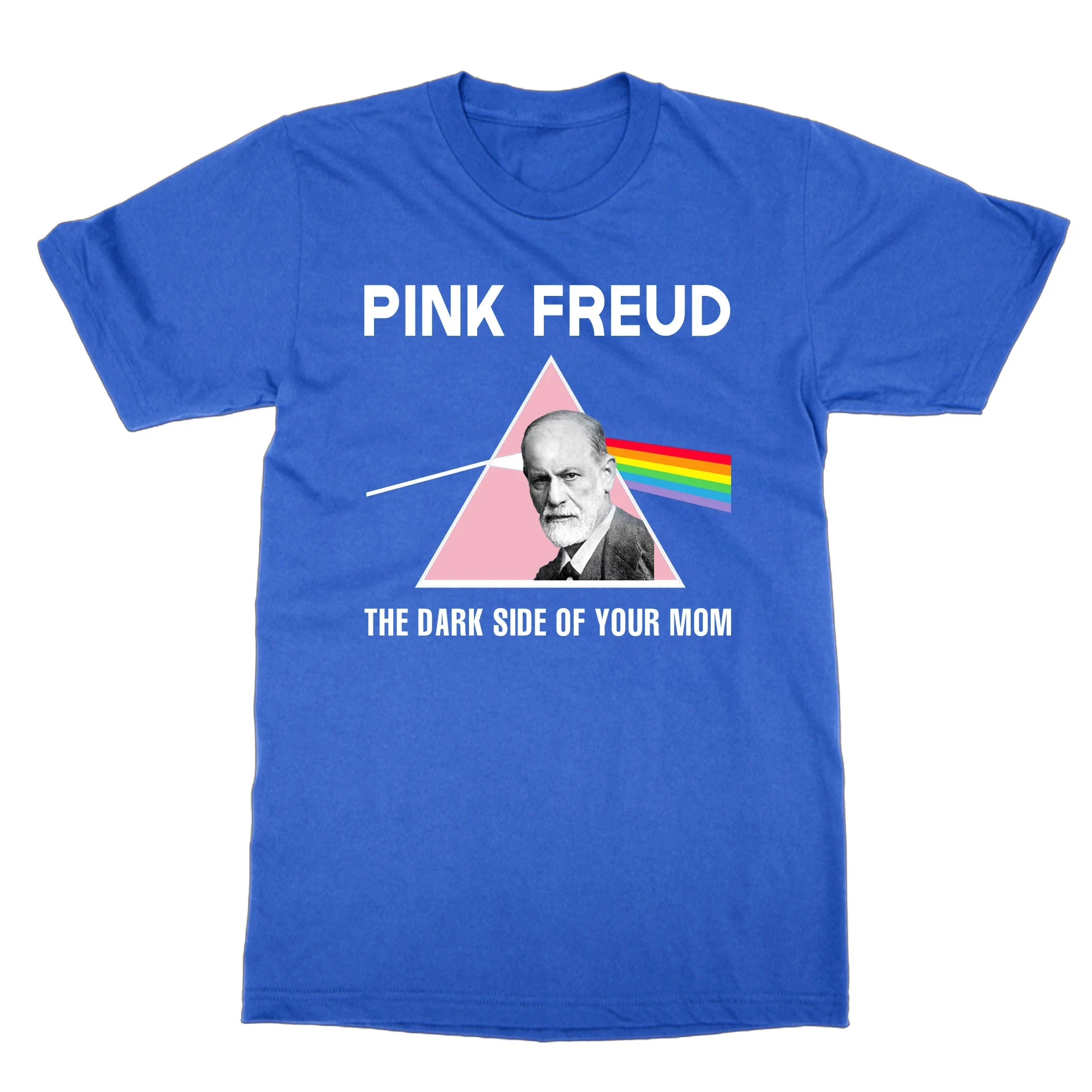 Pink Freud T-Shirt, Dark Side of Your Mom Parody Summer Men's and Women's Loose and Breathable T-shirt Top