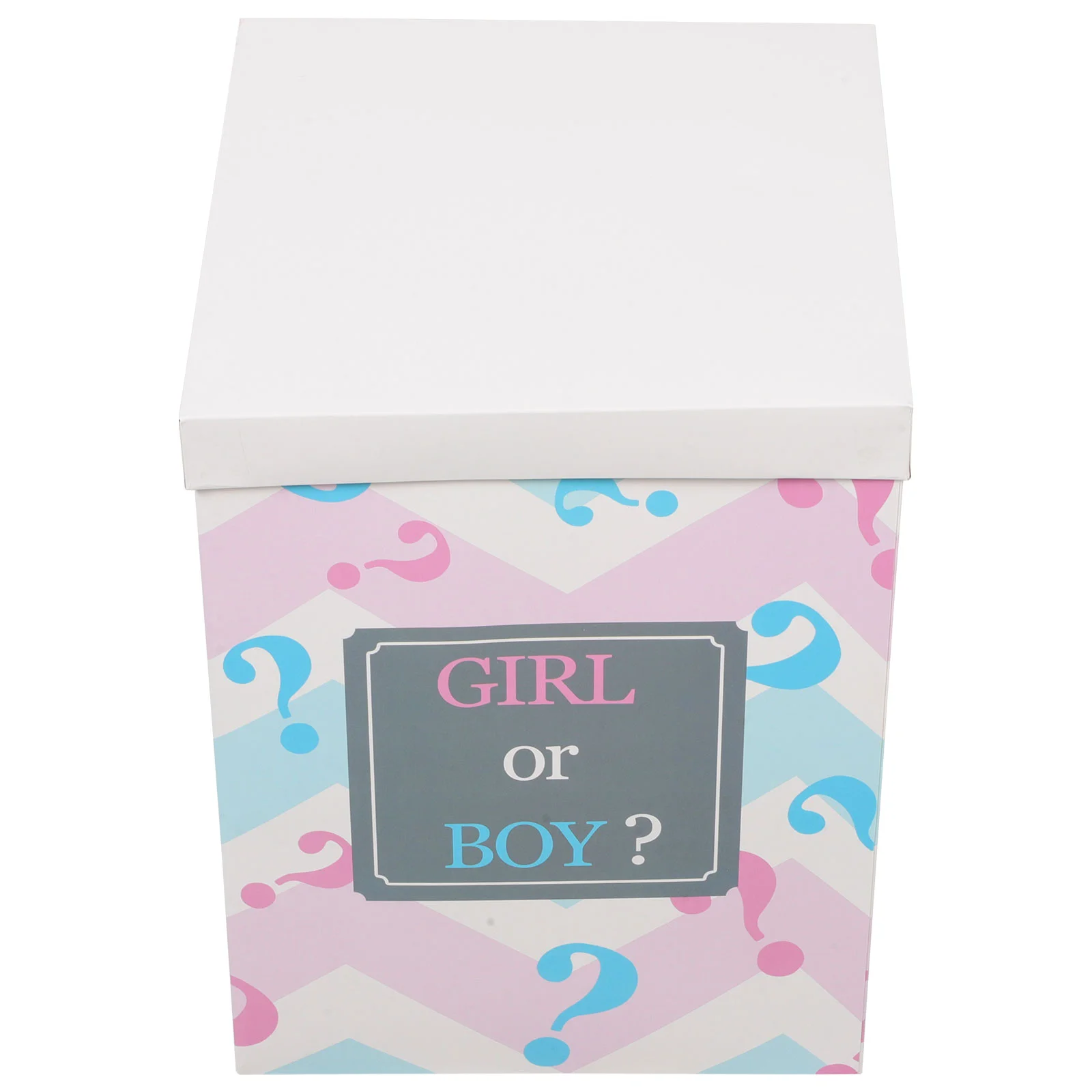 

Boy or Girl Gender Reveal Party Supplies Box Baby Shower Decorations Cake Blocks