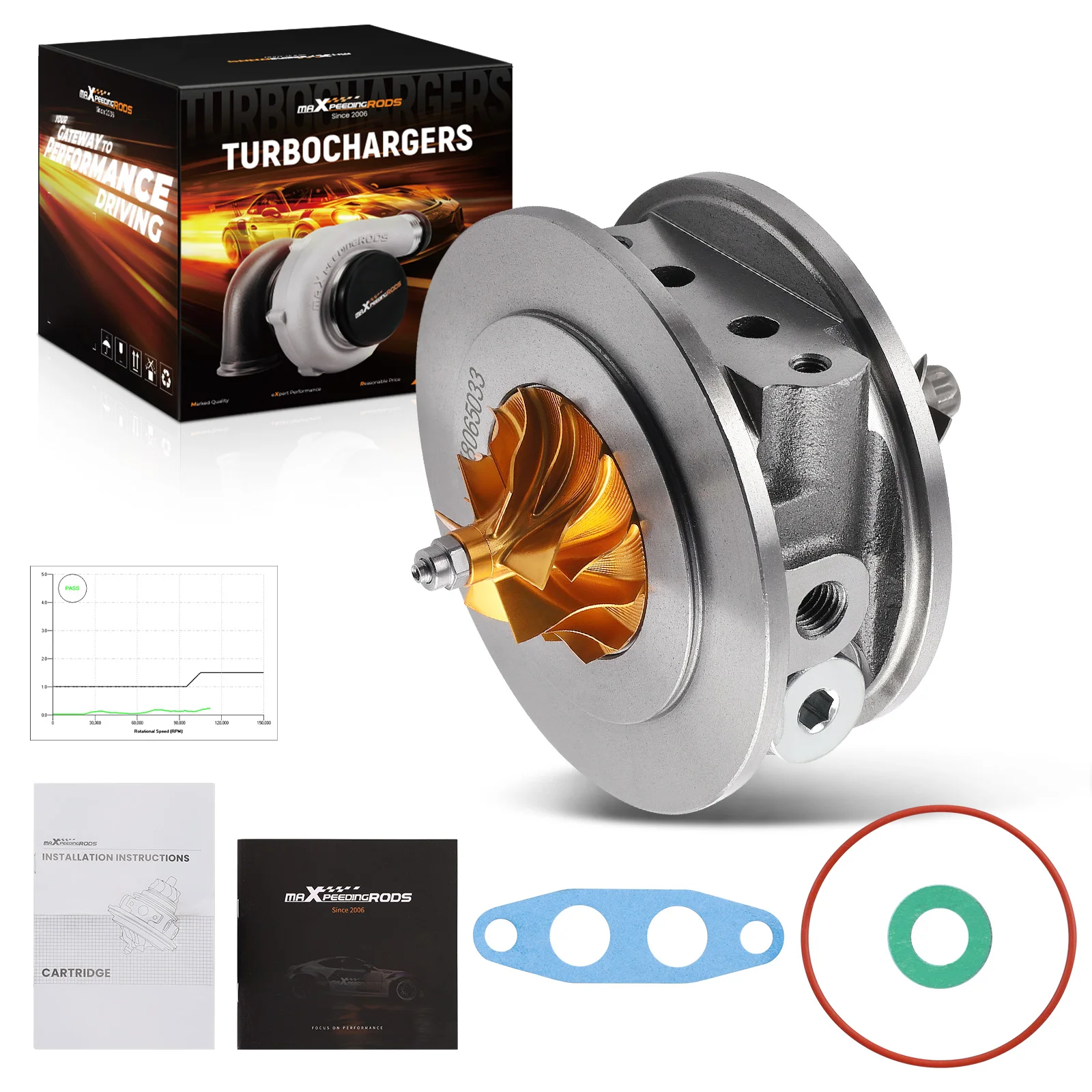 MaXpeedingrods BV38 Billet Turbo Chra Cartridge For Vauxhall Astra J Meriva B Insignia 1.6 L B16dth Water Cooling