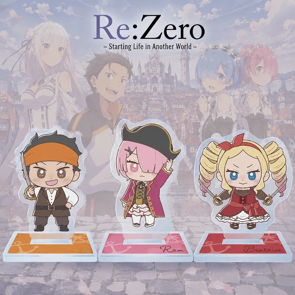Re Zero Beatrice 10cm Acrylic Stand Keychain Chibi Pirate Theme Ver Tabletop Ornament Desk Room Decor Anime Figure Toy Gift Fans