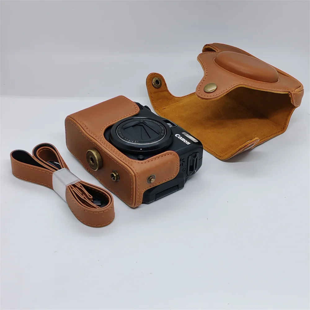 PU Leather Camera Bag Case For Canon Powershot G10 G11 G12 Full
