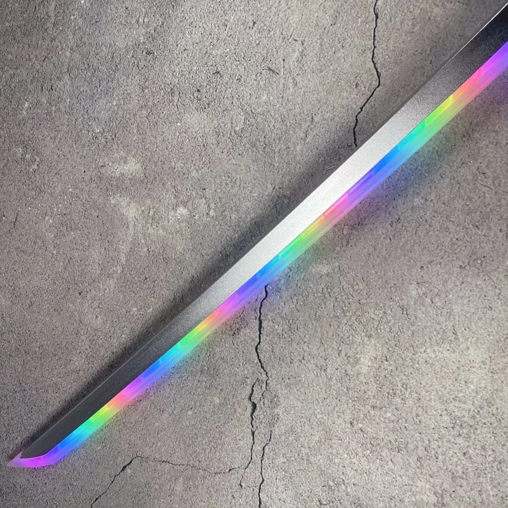 40inch Luminous Vapour Katana Anime Cosplay Prop Demon Slayer Frog Sword Real Size Japanese Katana Samurai LED Lightsabre Gift