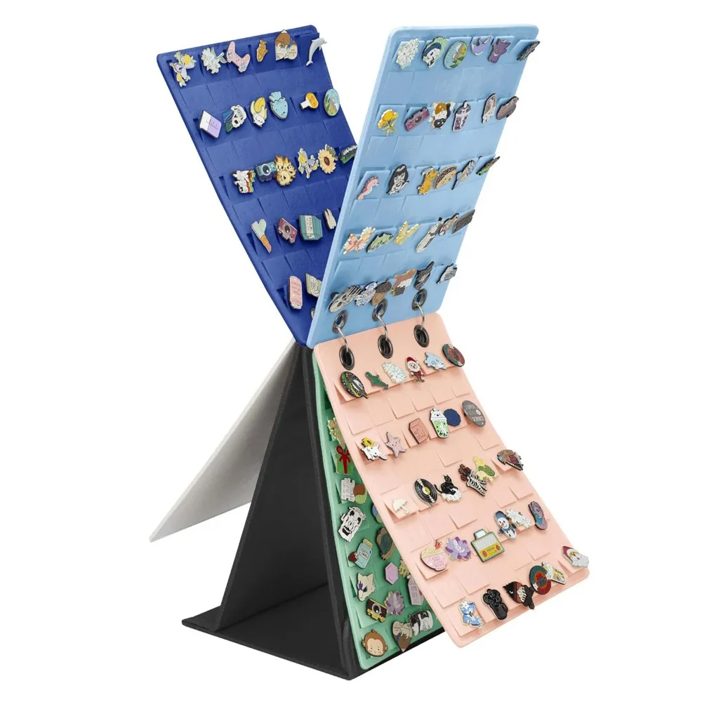 

Портативная фетровая подставка для булавок, большая емкость, откидной верх, подвесной держатель для обуви, 5-страничный складной переплет для хранения булавок, органайзер для ювелирных изделий