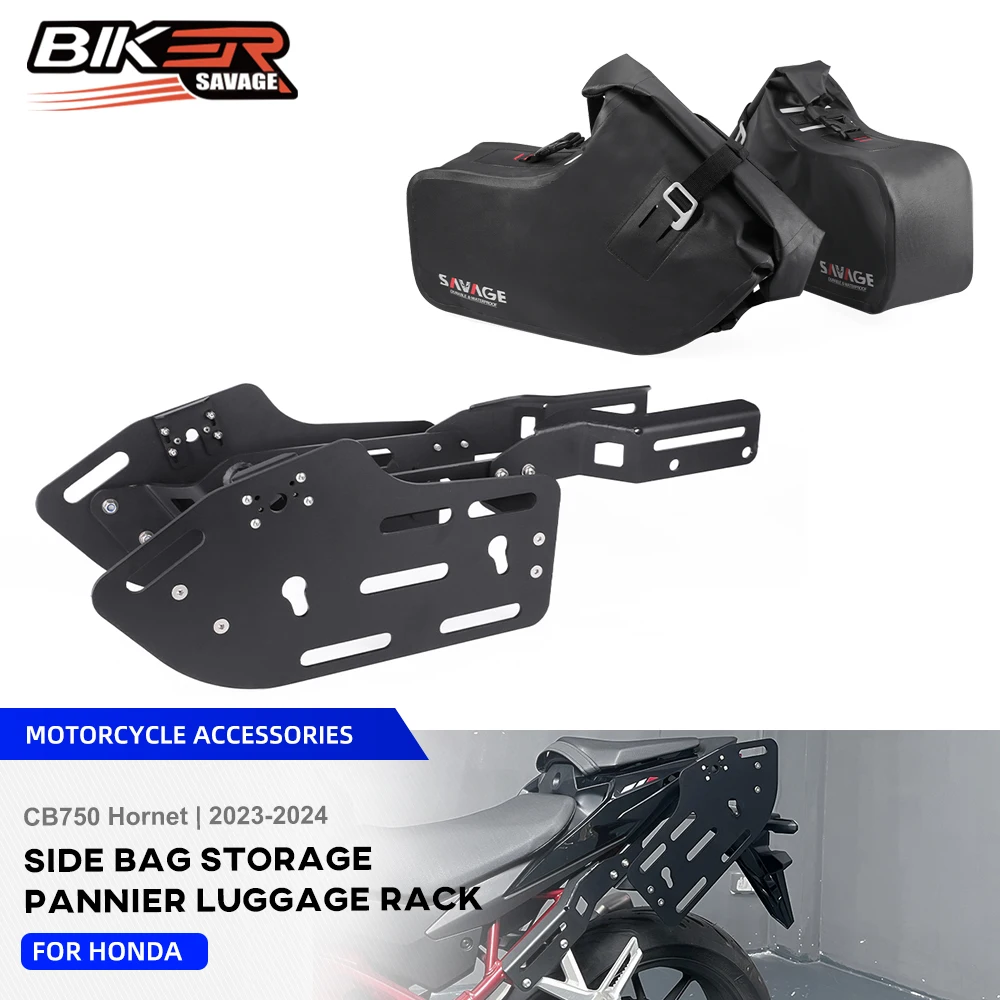 For Honda CB750 Hornet 750 Saddlebag Luggage Rack Mount Bracket Motorcycle Storage Bag Side Box Soft Bags Pannier 2023-2024