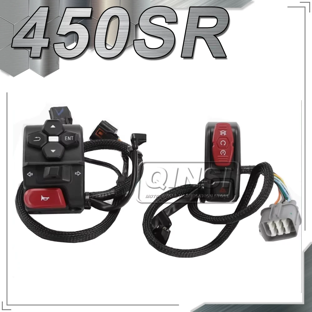 

Переключатель на руле мотоцикла, левый и правый переключатель фар зажигания в сборе, оригинальные аксессуары для Cfmoto 450sr CF 400-6