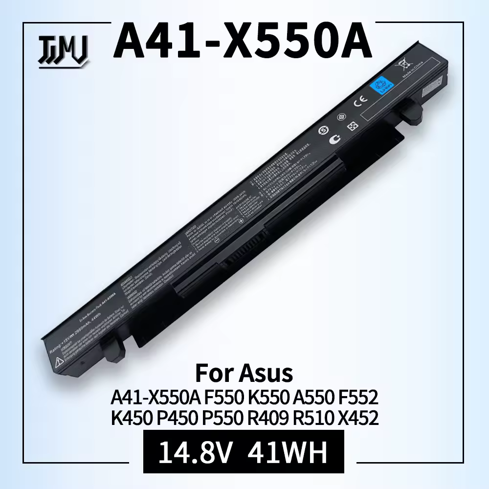 ביצועים גבוהים מחשב נייד סוללה עבור Asus X550 A41-X550 A41-X550A F550 K550 A550 F552 K450 P450 P550 R409 R510 X452 2950mAh 44Wh
