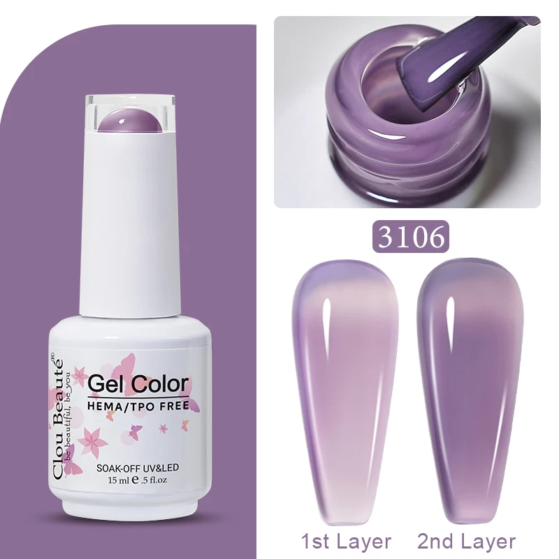 Clou Beaute Jelly Kleur UV Gel Manicure Zomer Roze Naakt Gel Nagel Regenboog Nagelbenodigdheden Voor Professionals Semi-permanente Vernis - afbeelding 1