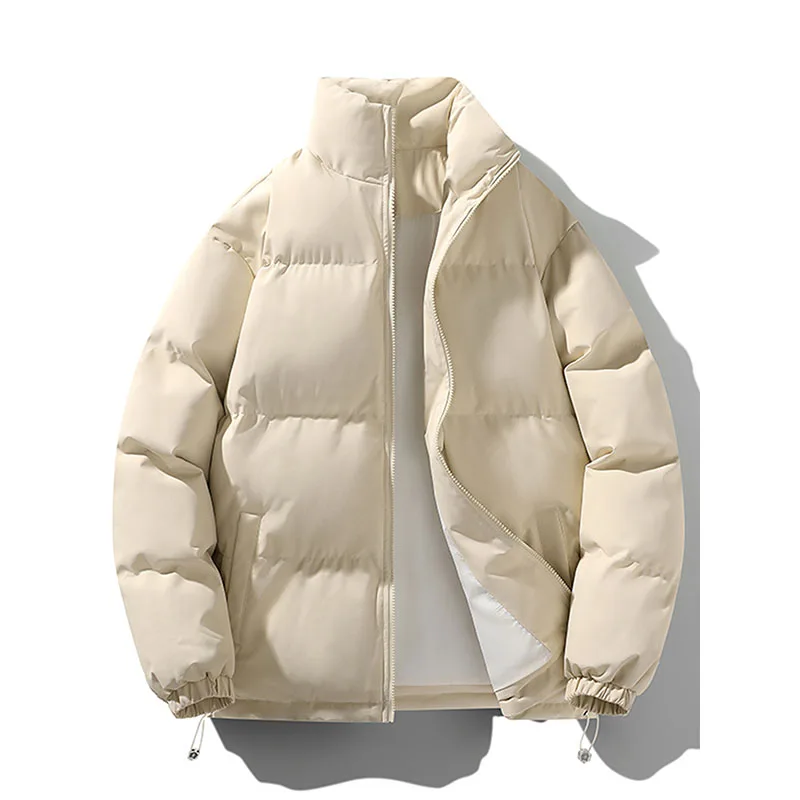 

Цельная унисекс осенне-зимняя многоцветная куртка-пуховик с воротником-стойкой, одинаковый стиль для мужчин и женщин, пушистая наполнитель, термоудерживающаяся, ветрозащитная, цвета макаронного цвета, делает вас выглядеть обтекателя и привлекает внимание 