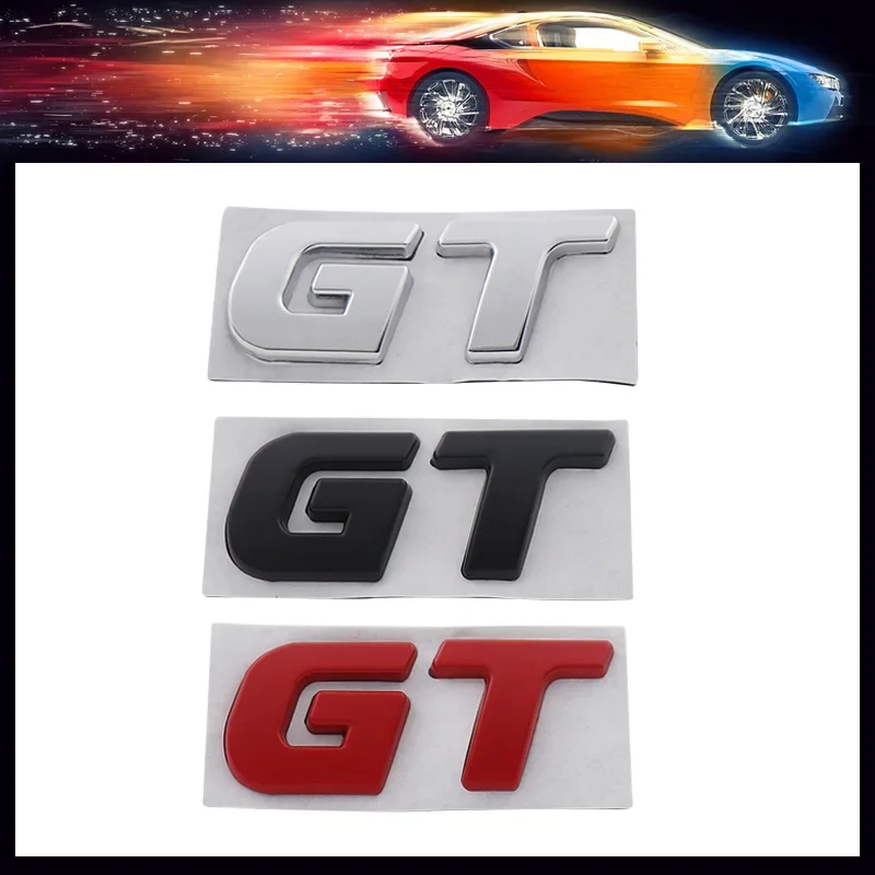 3D Car Styling GT Hood Fender trunk Rear Decal Emblem Badge Sticker