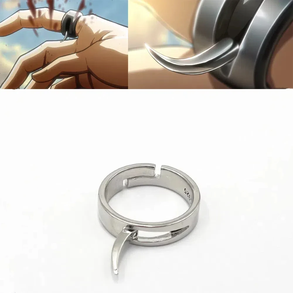 Anime Annie Leonhart Cosplay Ring Ani Reonhato Unisex Adjustable Defense Spikes Rings Jewelry Accessories Gifts