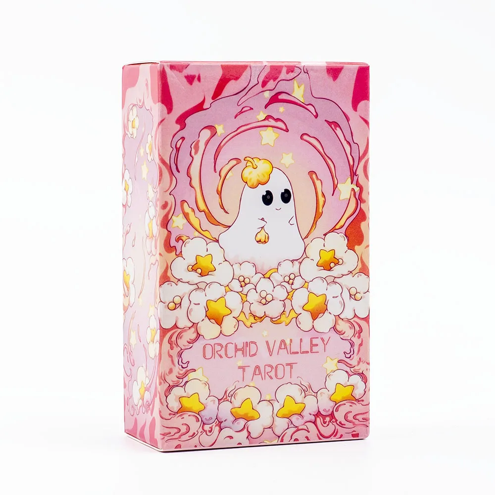 10.3*6cm Orchid Valley Tarot 80 Cards Cartoon Deck with Guidebook English Visions Divination Edition Deck Board Playing Games