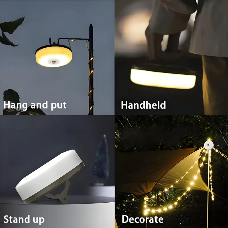 Pop LED Camping Light 10M Length Recyclable Strip Lamp Waterproof USB Rechargeable Lamp Outdoor Garden Decoration Lamp For Tent