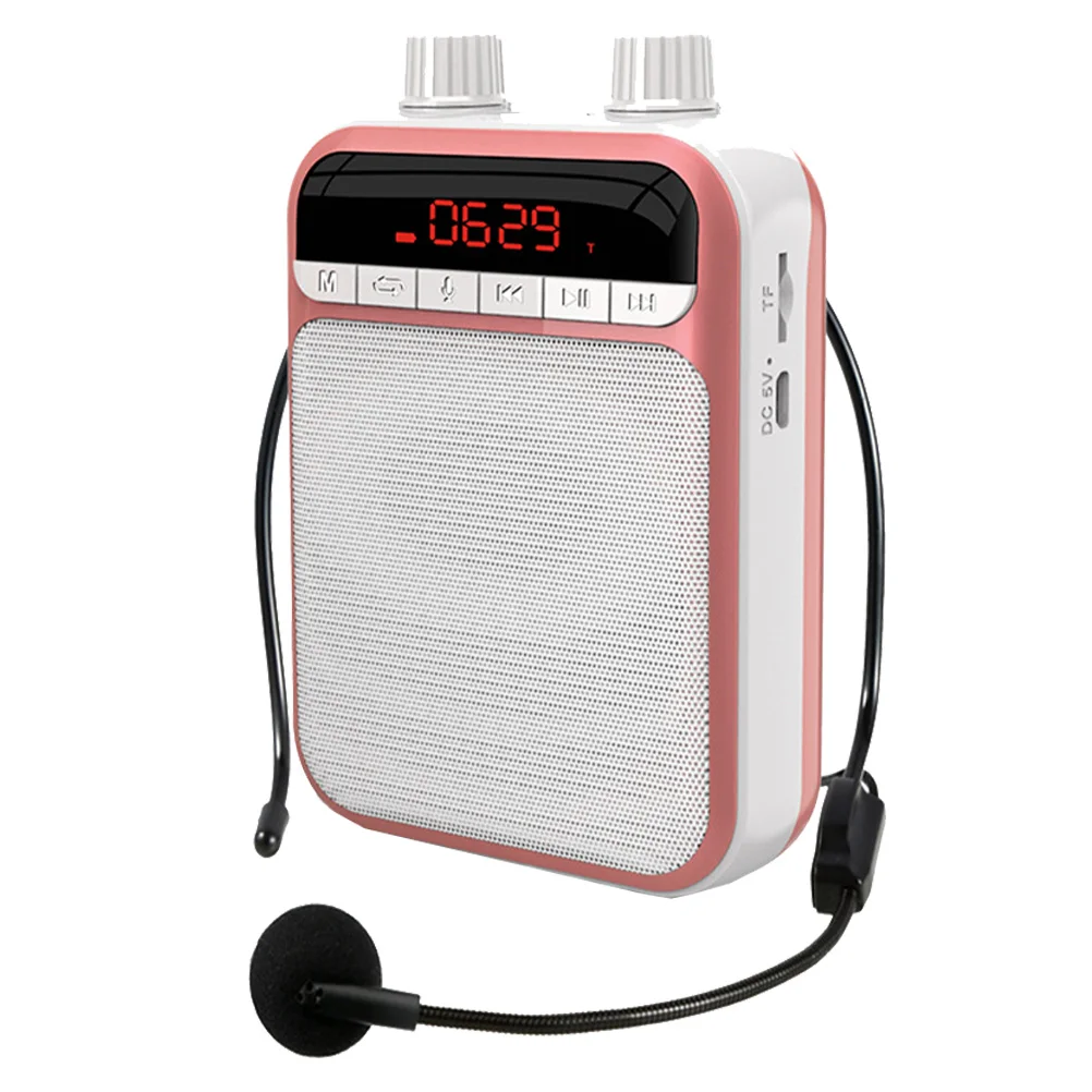 

Microphone Amplifier Voice Wired Headset Portable Speaker Rechargeable PA System Teacher Fitness Plastic Sound Amplifier