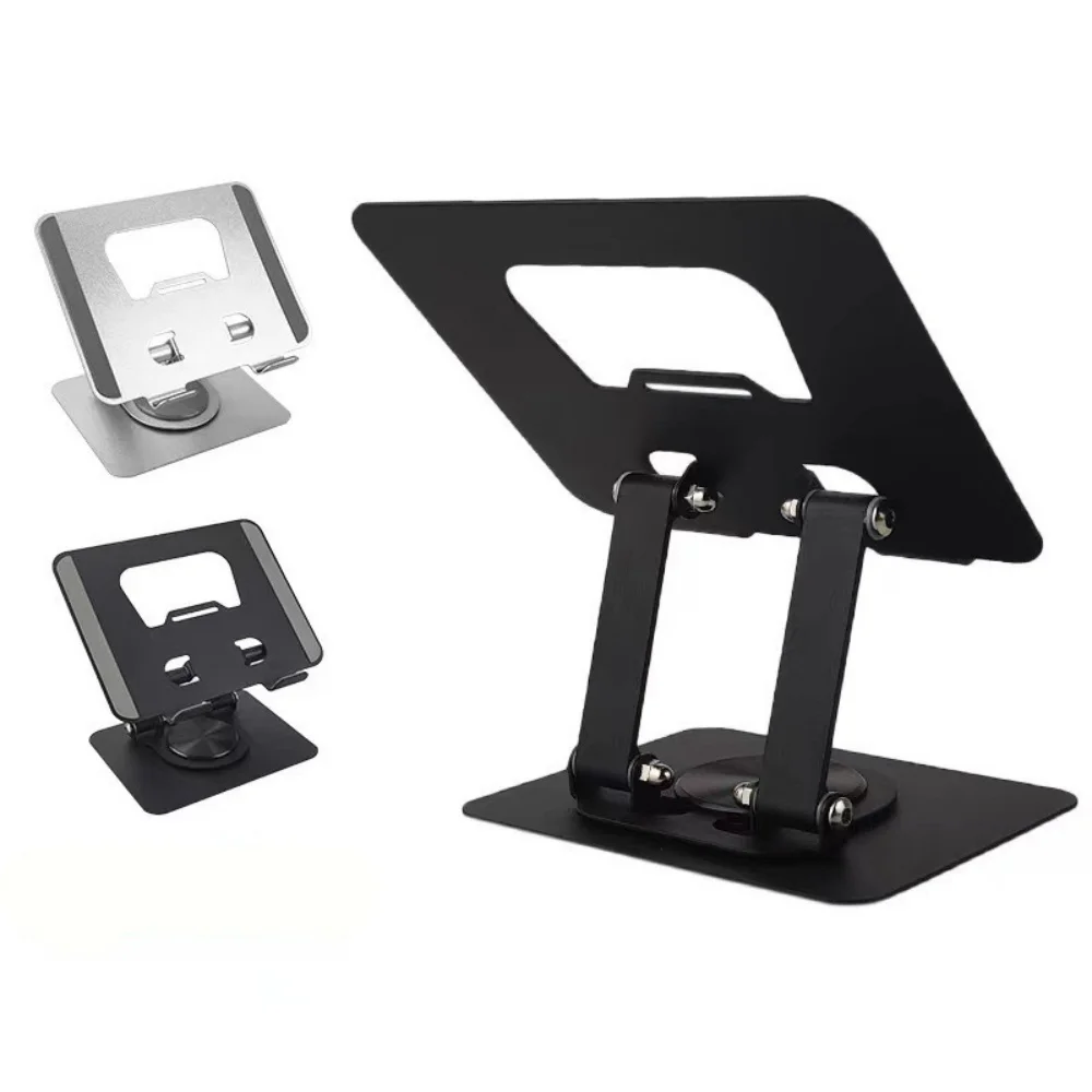 Neuer faltbarer Handyhalter 360° °   Drehbarer, ausgehöhlter Tablet-Ständer, rutschfeste Halterung, höhenverstellbar, für iPad Pro/Air/Mini