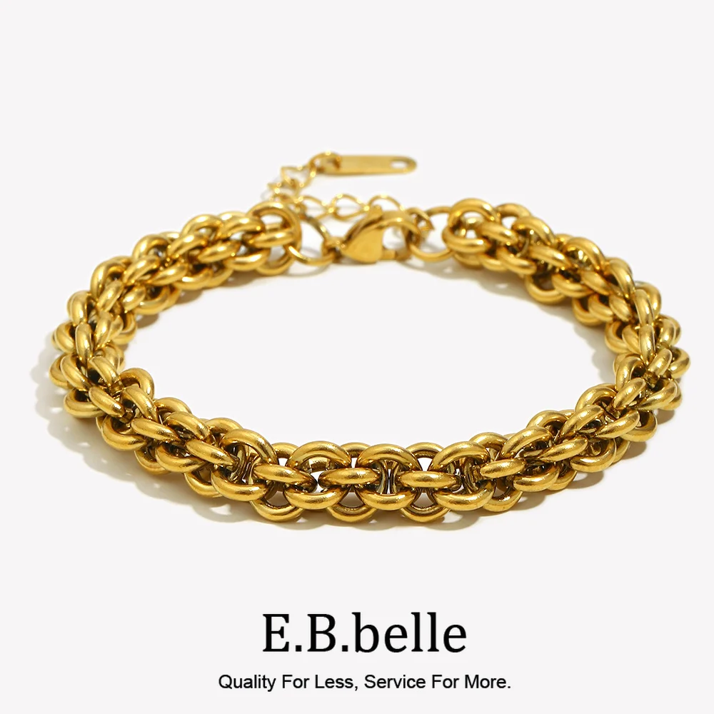 E.B.belle High Quality Creative Lantern Chain Bracelet Stainless Steel Waterproof Women Fashion Hand Jewelry