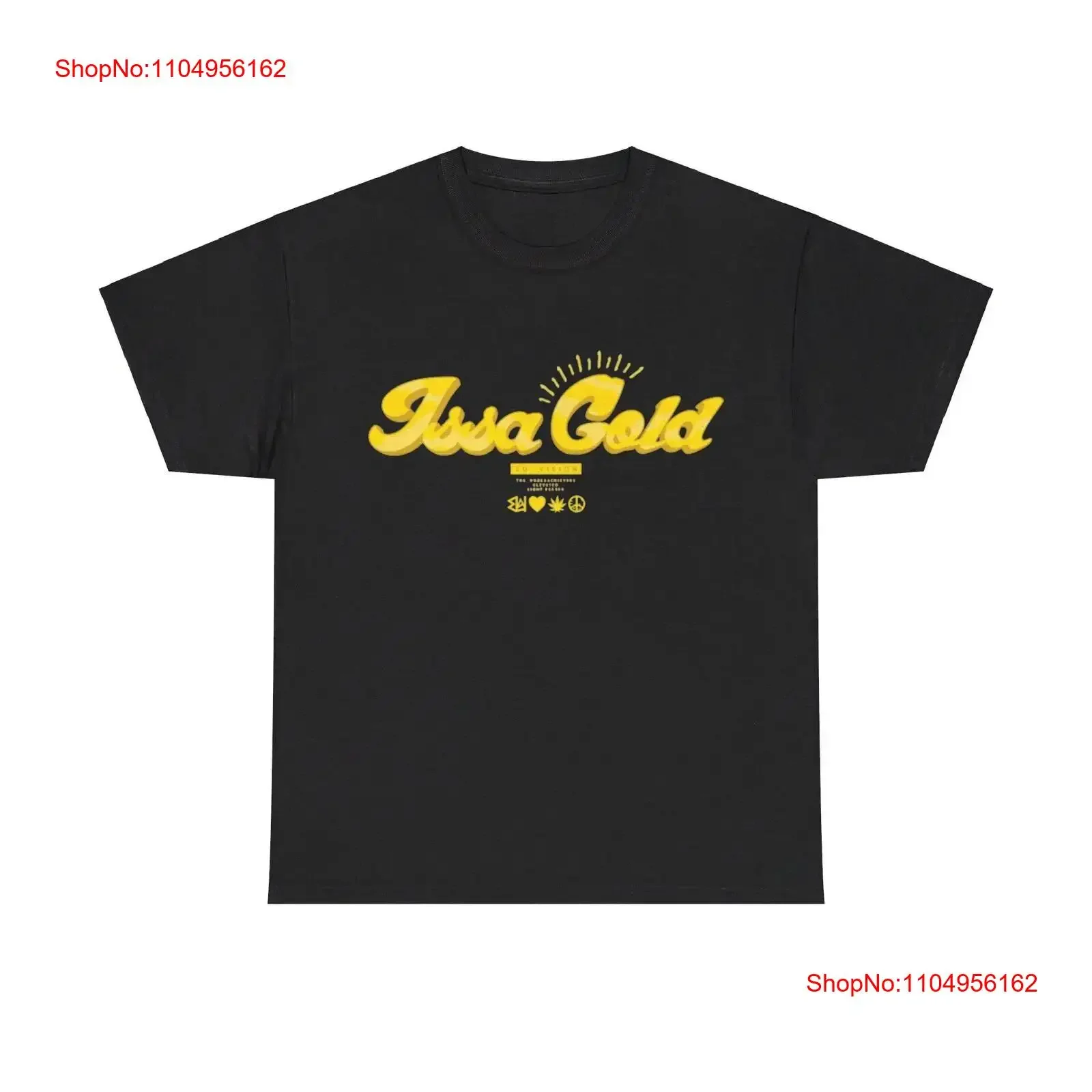تي شيرت Issa Gold Merch عتيق مغسول ومسامي، أنيق ومريح وممتد، ملابس كاجوال مصممة برسومات ناعمة #1
