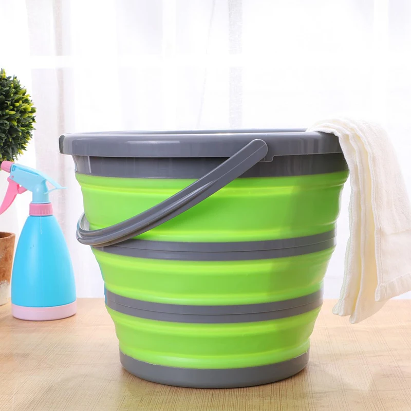 

Foldable Bucket Car Wash Outdoor Fishing Round Bathroom Kitchen Bucket Portable Folding Bucket Water Container For Outdoor