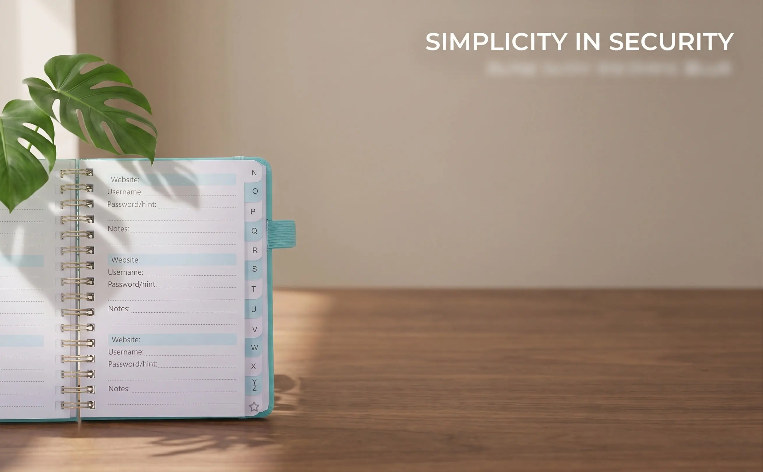 56Sheets Website Password Book Alphabetical Tabs 5.7x4.7 Spiral Notebook Internet Login Organizer for Home Office