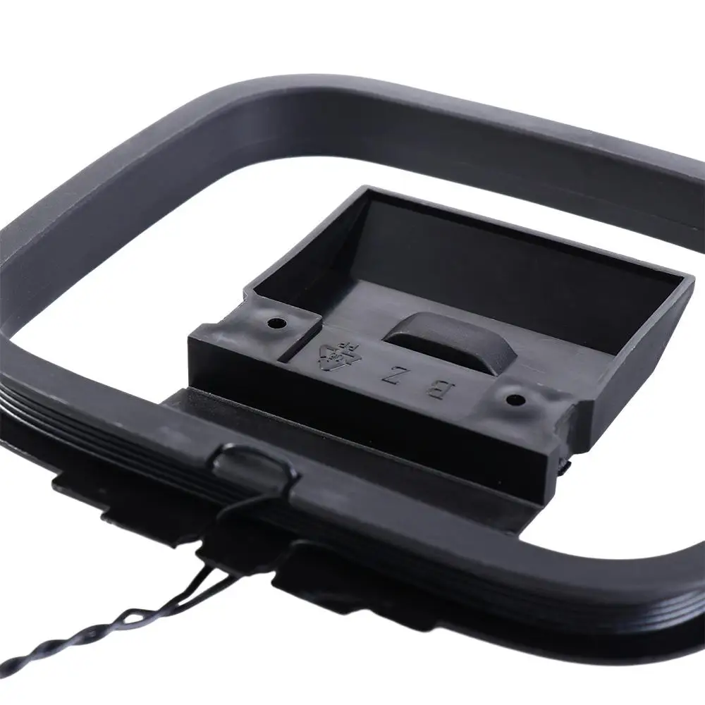 Schwarze Radio-Loop-Antenne, 2-polig, AV-Audio, blanker Draht, FM-Radio-Loop, Radiosignal, Empfang, Heim-Stereo-Empfänger, Am-Loop-Antenne