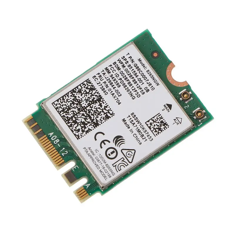 Karta WIFI Adapter Wlan do dwuzakresowej sieci bezprzewodowej 8265 2.4G/5G