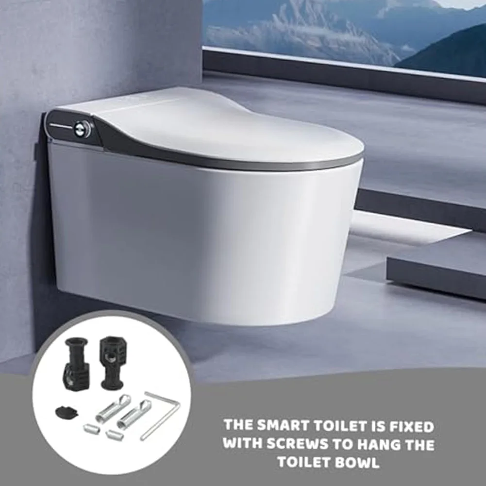 Stainless Steel Toilet Bolts Kit with Plastic Parts for Side-Mounted Wall-Hung Toilets Includes Mounting Hardware