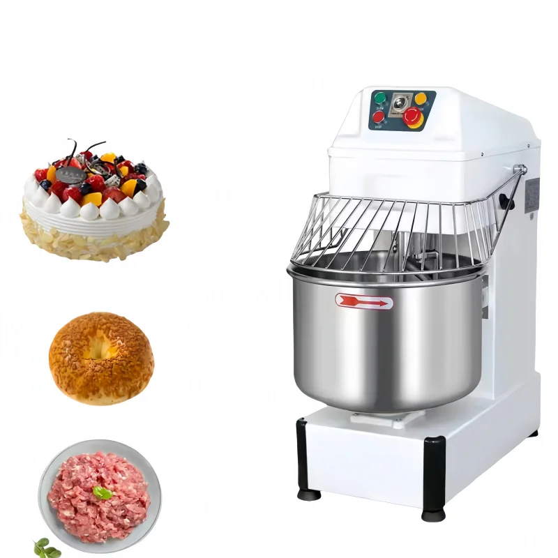 30L Commercial Spiral Dough Mixer Stainless Steel Stand Dough Kneading Machine for Bakery Pizza Bread Baking