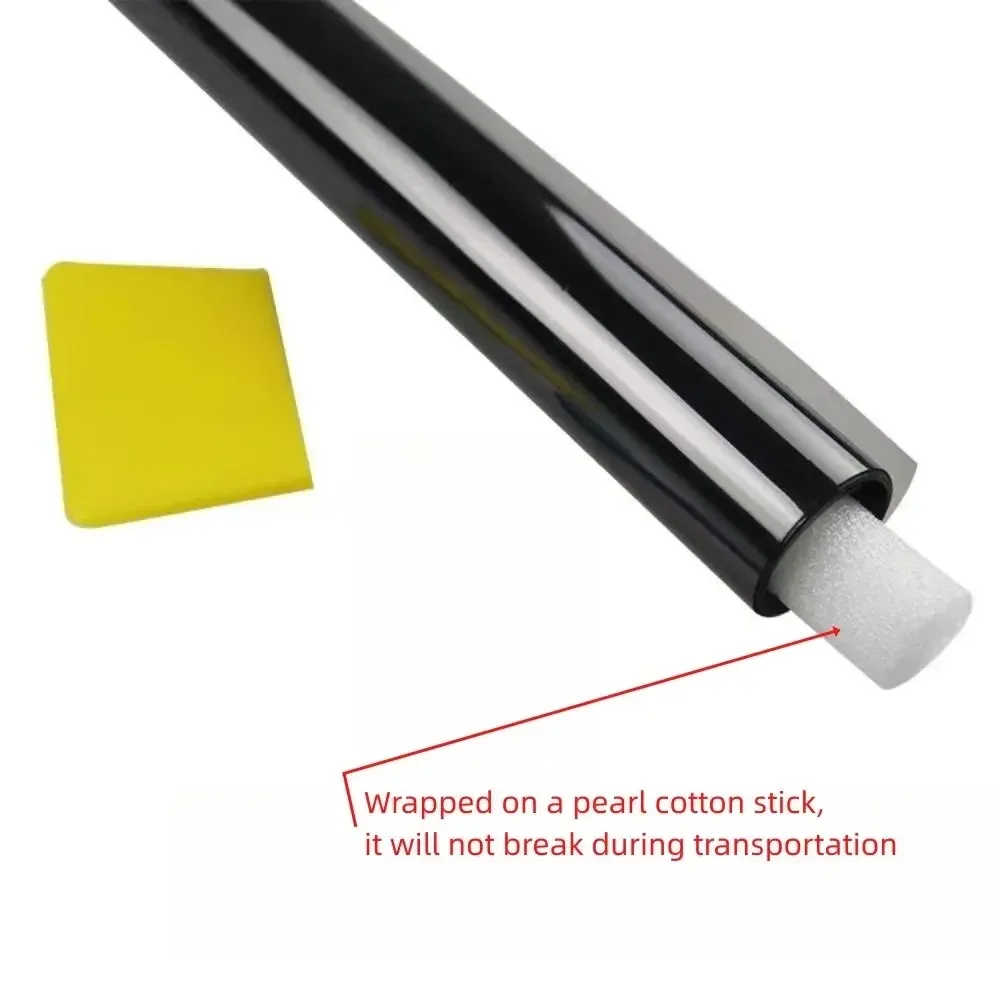 3m X 50cm UV Blocking Black Window Film Self-Adhesive Tint for Auto And Home Glass Heat Sun Protection