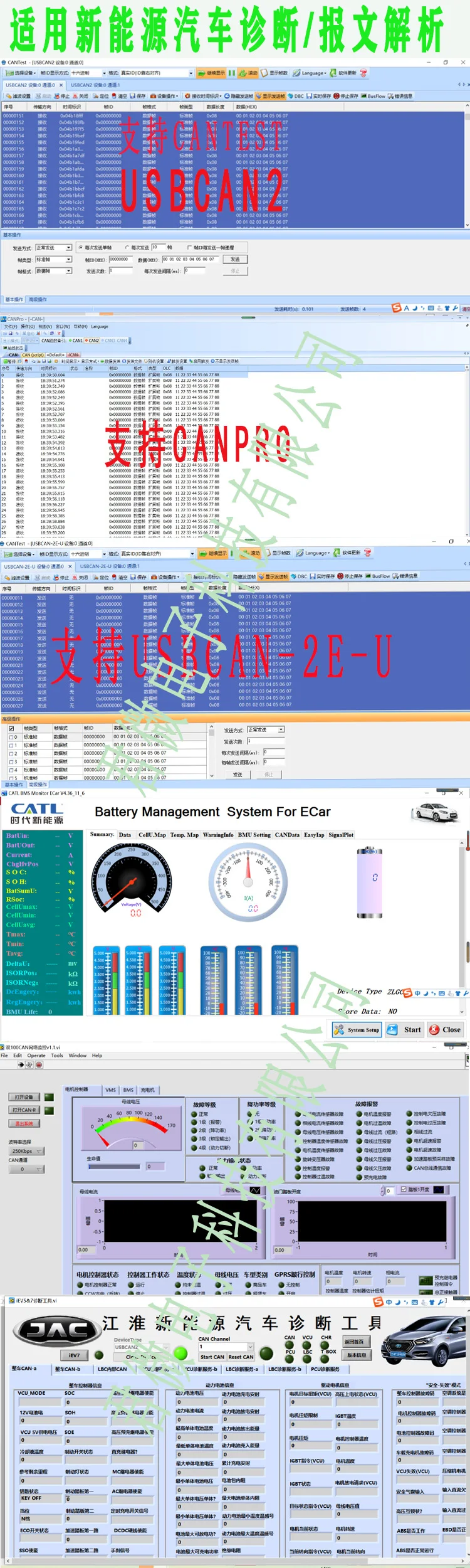 New energy vehicle diagnostic card USB to CAN USBCAN debugger supports secondary development