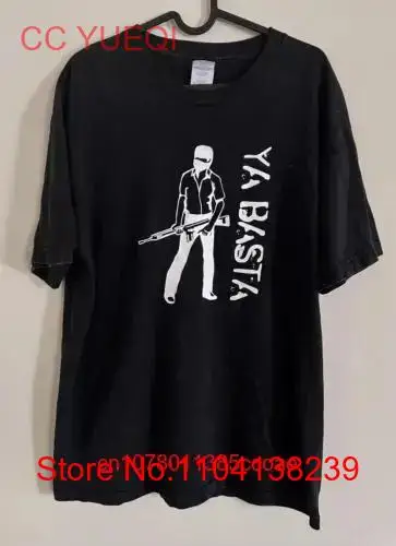 RARE VINTAGE Y2K EZLN YA BASTA ZAPATISTA MEXICO SHIRT L CHICANO Pancho Villa long or short sleeves