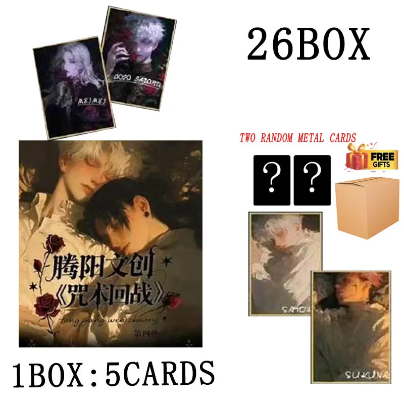 

Wholesale Jujutsu Kaisen Collection Card Booster Box Acrylic Tengyang Wenchuang Wave 4 Game Child Birthday Gift