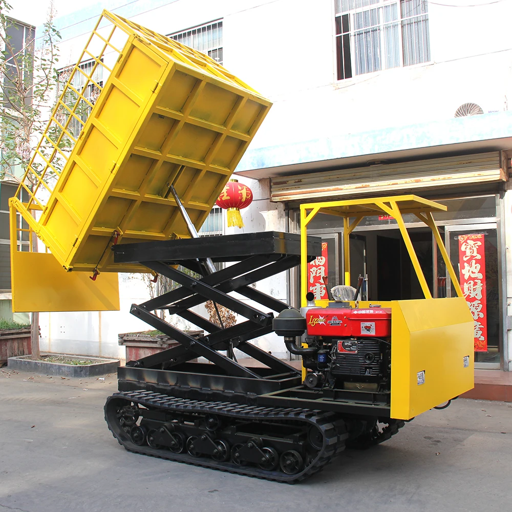Customized Crawler Mini Dumper Multifunctional Automatic Lifting Platform Dump Truck For Construction Tracked Dumper Good Qualit