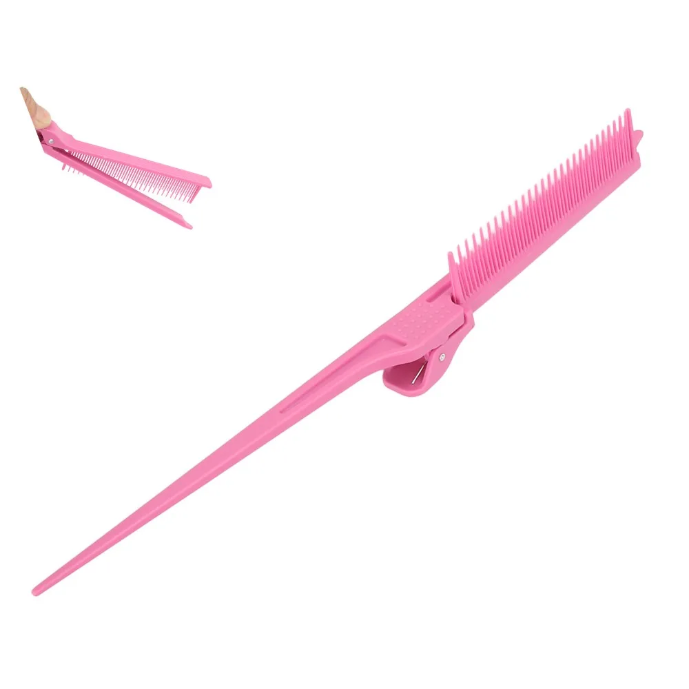 Professional Highlighting Comb Pink Fine Point Teasing Comb Carbon fiber Fine Tooth Sectioning Tool Salon Styling