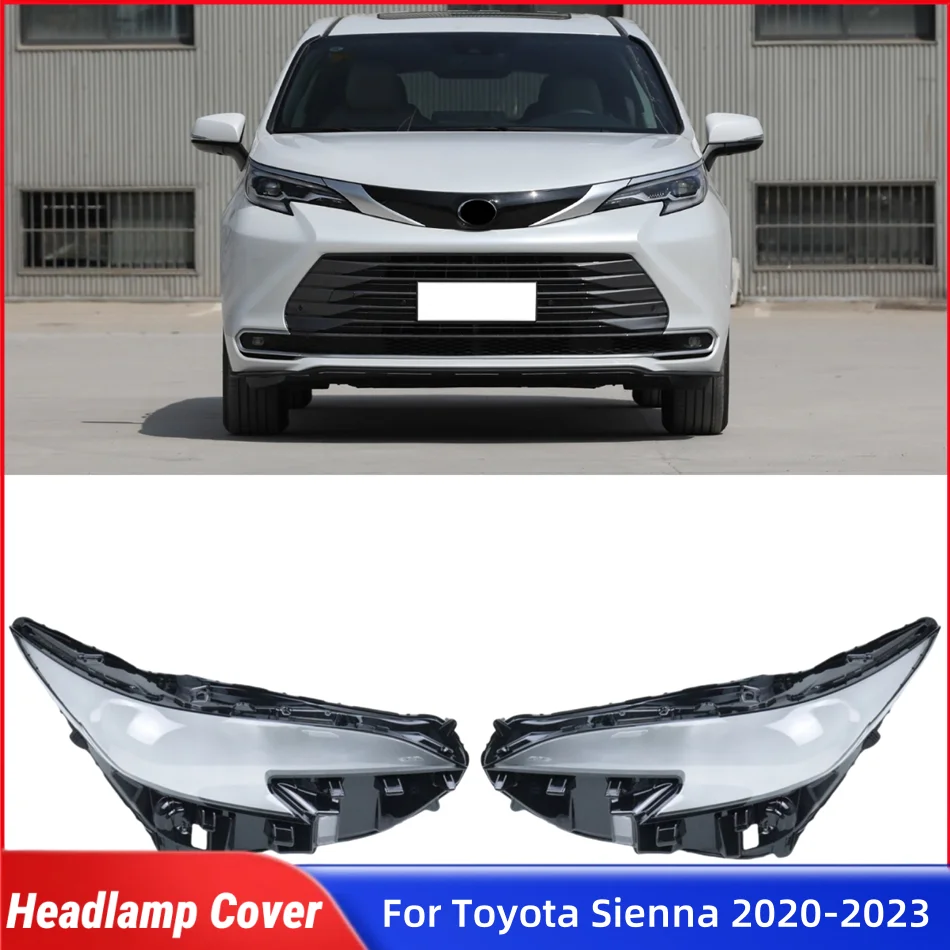 

For Toyota Sienna 2020 2021 2022 2023 Accessories Cars Lampcover Caps Headlamp Car Front Headlight Lens Cover Lights Shell