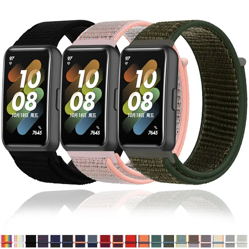 Stretchy Nylon Watch Strap for Huawei band 8 band 7 Breathable Adjustable Wristband Replacement Bracelet Huawei band Accessories