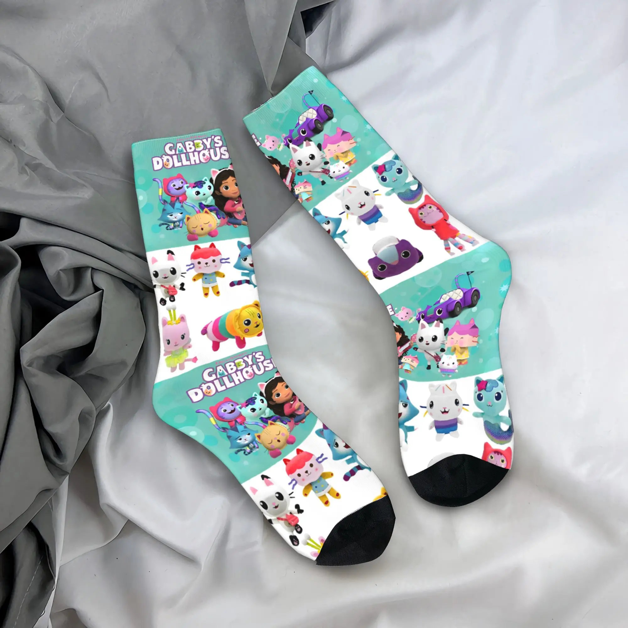 

Gabbys Cartoon Dollhouse Socks Autumn Stockings Gothic Men High Quality Socks Printed Cycling Anti Bacterial Socks