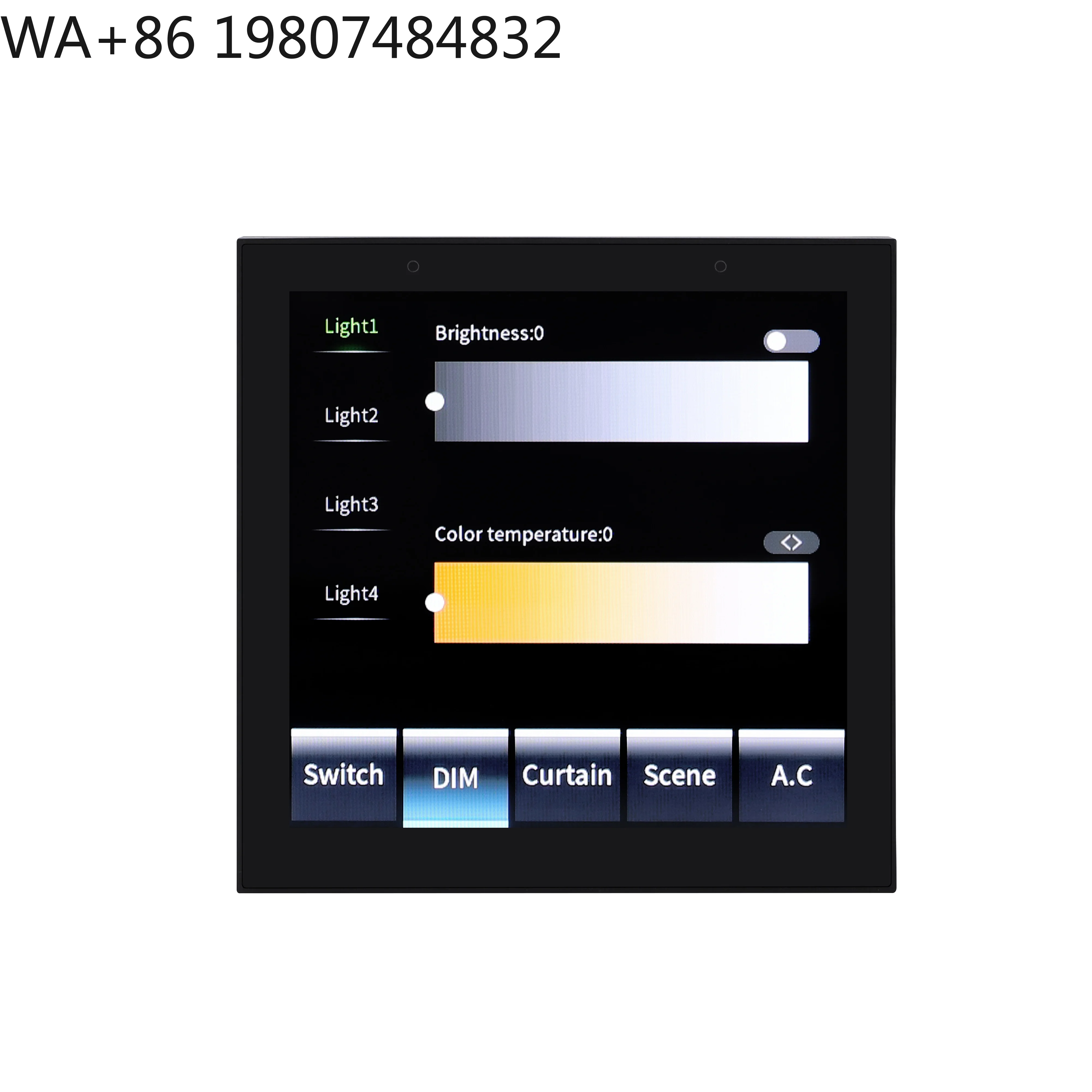X4 4inch Smart Screen Switch Curtain Scene Air Conditional Tuya Zigbee Smart Home Control Panel