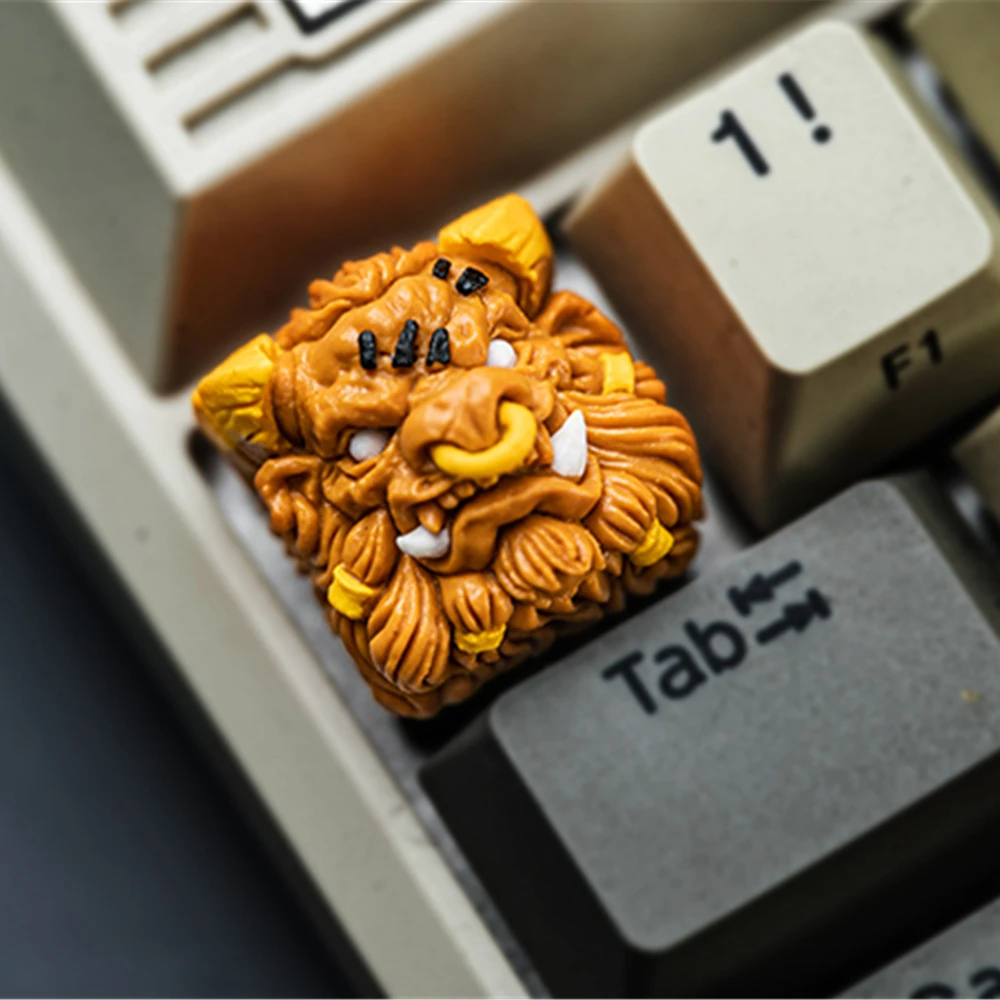 

Key Cap Mechanical Keyboard Keycap Personality Creativity Cartoon Bull Demon King 3D Resin Keycaps for Cherry MX axis R4 Height