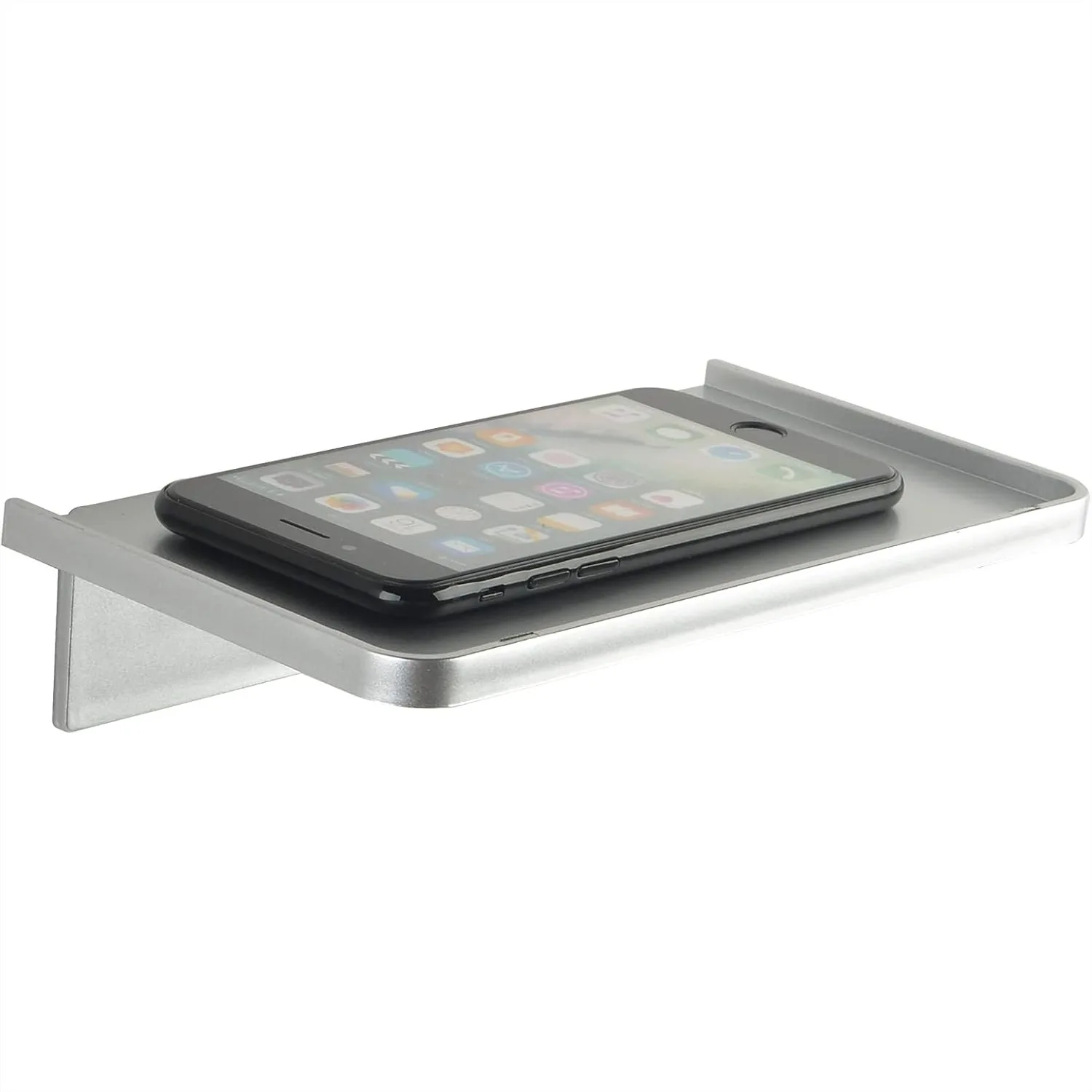 

Acrylic Floating Wall Shelf with Adhesive or Screw Mount for Phone, Wipes, Smart Speaker in Bathroom Kitchen Bedroom Office