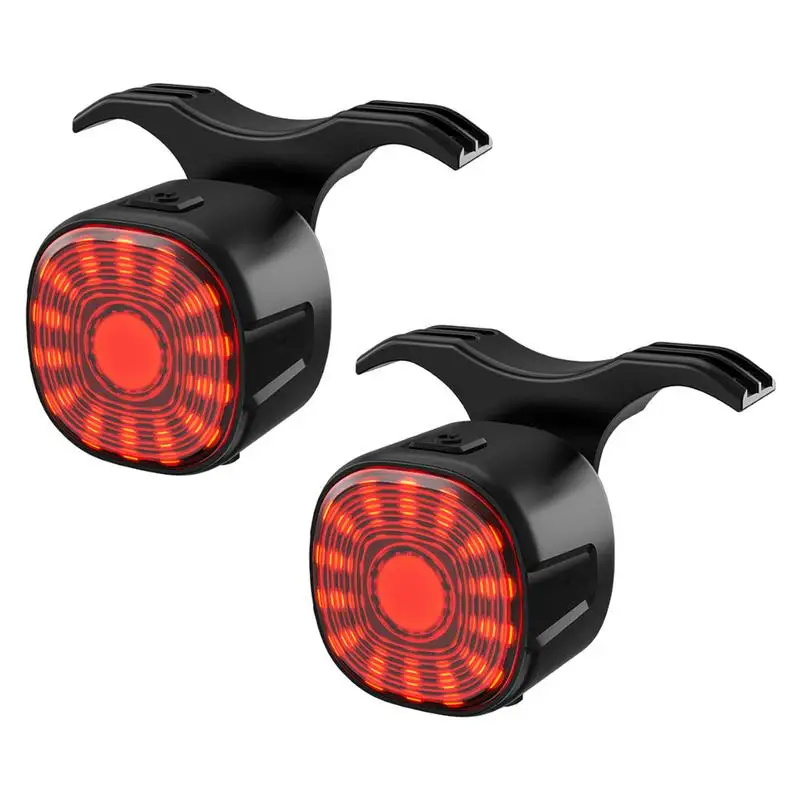 Red Bike Light Rechargeable Break Sensing Taillight Bike Waterproof LED Charging Rear Light USB Charging Motorbike Accessories