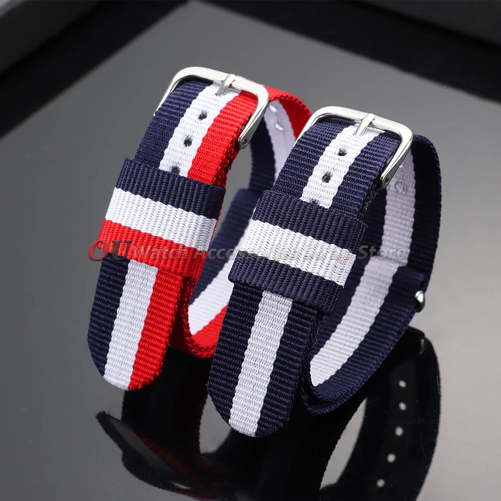 Nylon Watch Strap 16mm 18mm 20mm for Seiko Nylon Watch Band Soft Sport Military Casual One Piece Loop Men Wristband Accessories