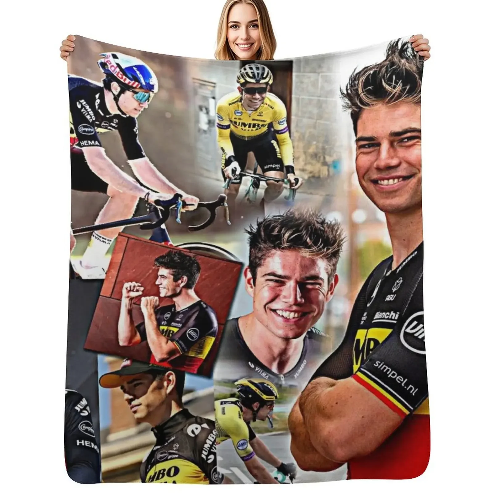 

wout van aert Throw Blanket for winter Luxury Brand Loose Blanket