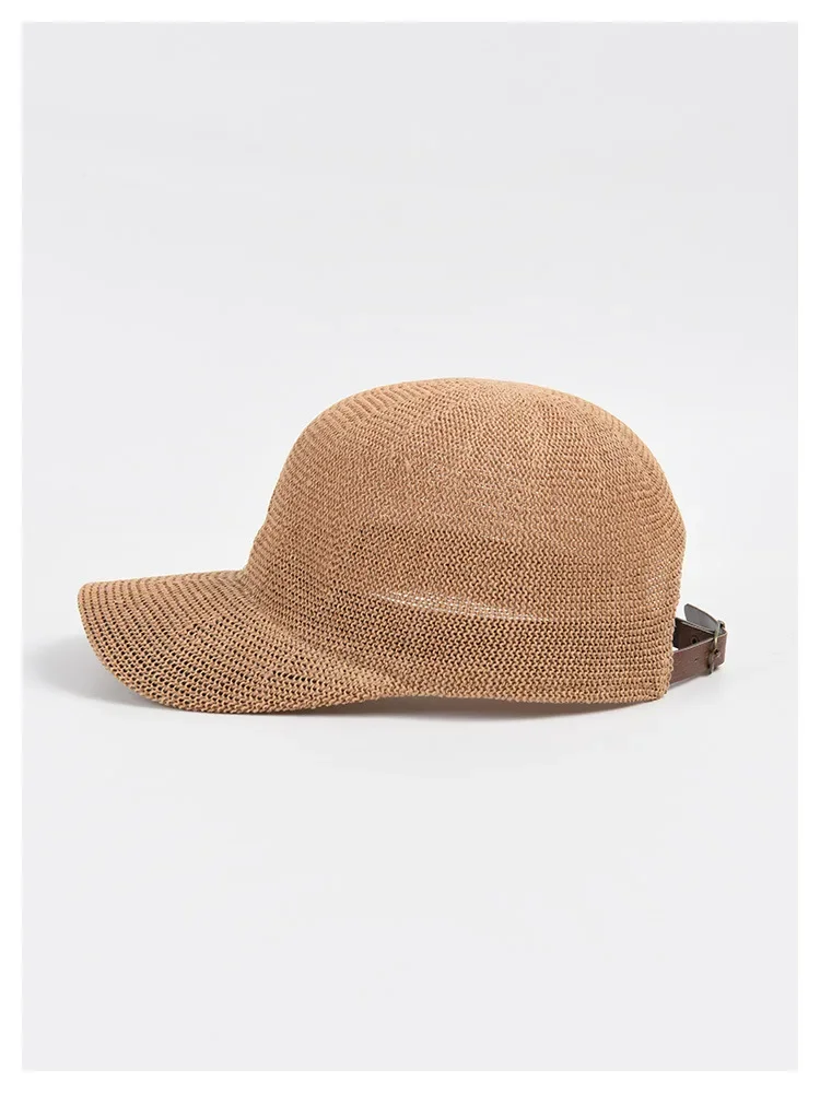 2026 Neue Sommer Atmungsaktive Stroh-Baseballkappe für Herren, Outdoor Papier-Sonnenhüte für Damen, Einfarbige Verstellbare Strandhüte im Großhandel – Detail 19