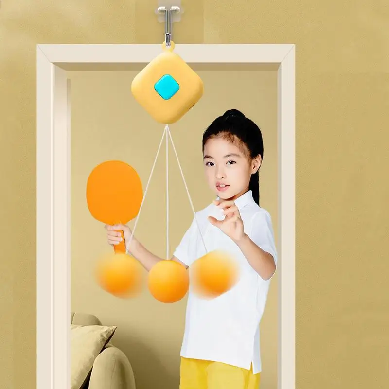 Table Tennis Training Tool Indoor Kids Door Pong Game Portable Workout Set Children Door Pong Game For Improves Reaction Speed