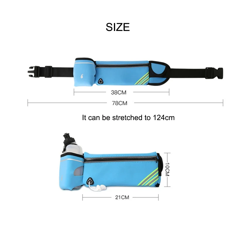Running Belt Waist Bag Sports Fanny Pack Women Men Phone Pouch with Bottle Hydration Waterproof Run Accessories - view 5